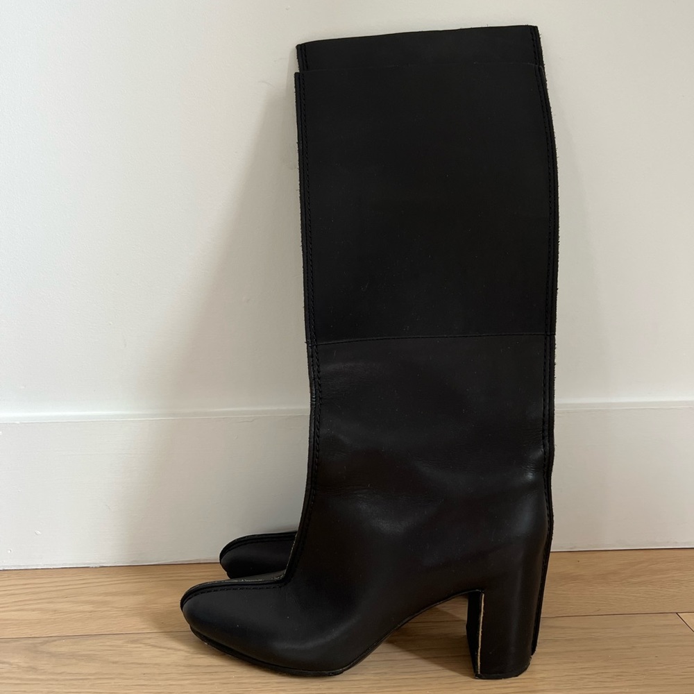 Jil Sander leather knee-high boots, size 39